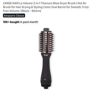 Lange Black Titanium Hair Dryer Brush